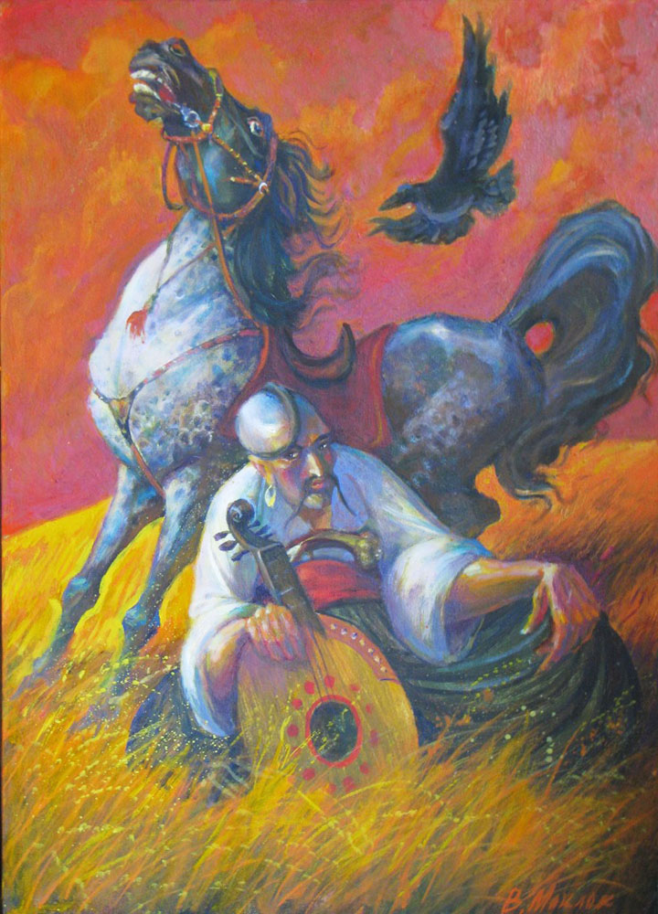 «Чорний крук над полем кряче». 2000. Полотно, олія